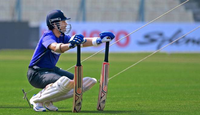 Sachin Tendulkar Playing Cricket In Rain (File Photo: KR Deepak)