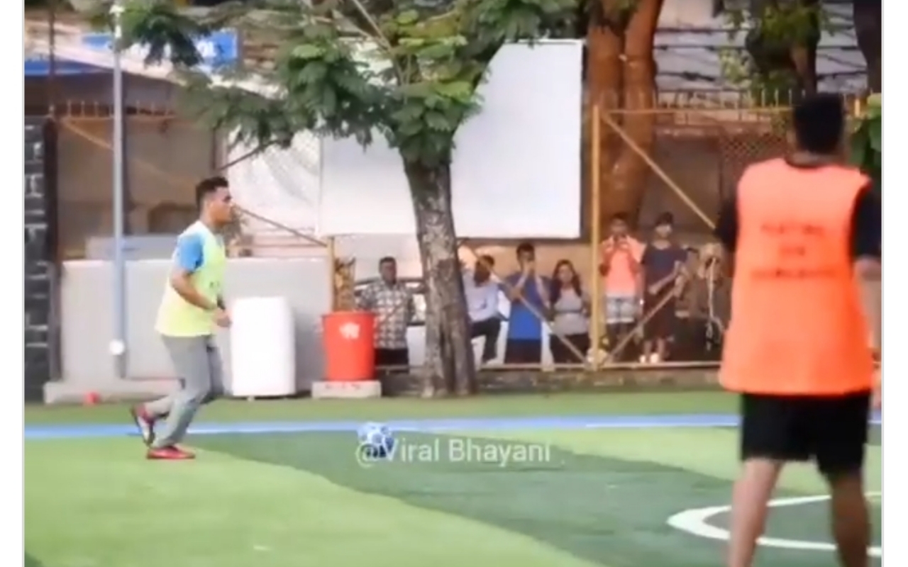 WATCH- MS Dhoni Plays Charity Football Match Along With Tennis Star
