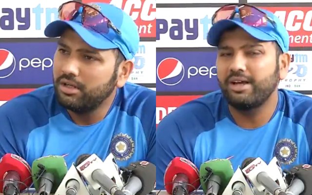 Watch- Rohit Sharma gets furious over a Journalist, 'Phone on Silent Boss'