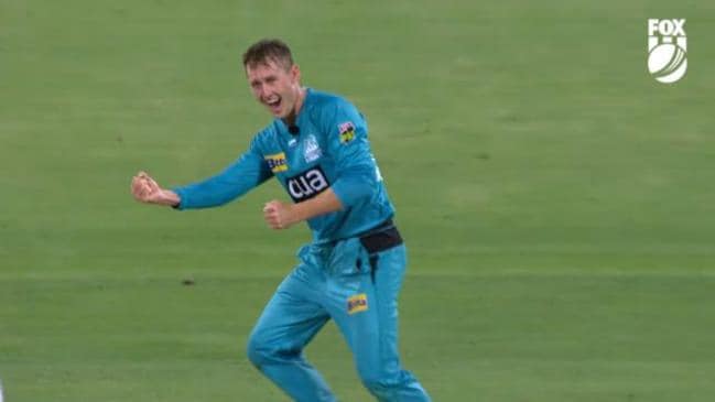 Marnus Labuschagne fills the air with his bizarre appeals and shouts during the Eliminator in BBL