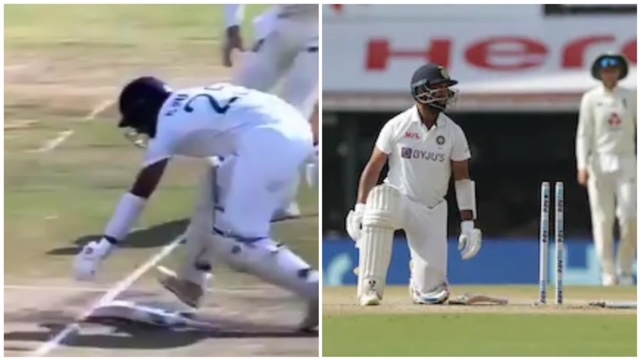 Cheteshwar Pujara run out in today match was a strange moment. It all happened in the very first over of the Day 3 of ongoing Ind vs Eng 2021