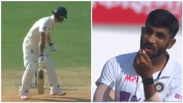 During the 2nd day of the match, Jasprit Bumrah bowled a wrenching yorker to Ben Stokes and almost gets him out but luckily Stokes survived.