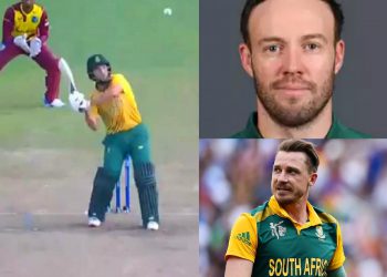 AB de Villiers and Dale Steyn reacts on Umpire's decision (Pic - Twitter)