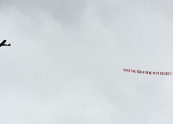 The banner read 'Sack ECB and Save Test Cricket' which for sure was humiliating for the England & Wales Cricket Board.