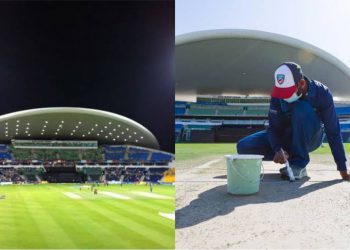 So far Abu Dhabi pitch has favoured batting second team (Pic - Twitter)