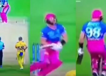 There was a funny moment in the match where Glenn Phillips chased a looping no-ball. Here is the video of the incident