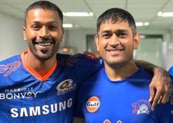 Hardik Pandya and MS Dhoni (Pic - Twitter)