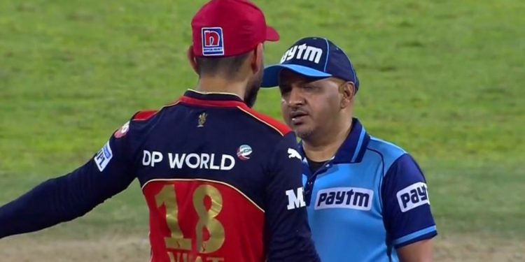 Virat Kohli had an argument with the Umpire (Pic Credit - Disney+Hotstar/IPLT20)