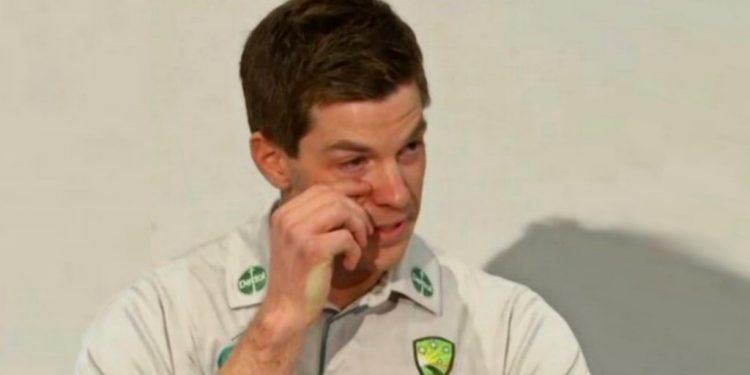 Tim Paine during press conference with Cricket Australia (Screengrab from cricket.co.au)