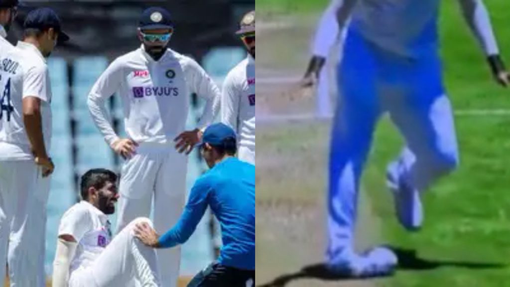 Jasprit Bumrah twisted his ankle and had to leave the field.