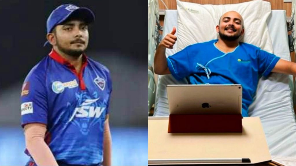 Delhi Capitals' dashing opener Prithvi Shaw hospitalized as he came down with a high fever ahead of his team's group stage clash against CSK.