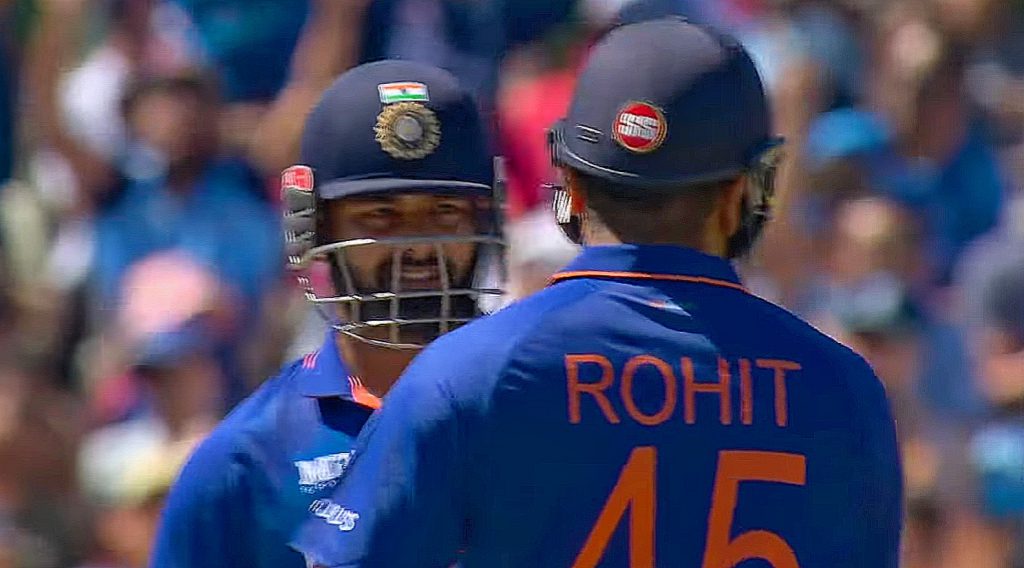 There was an interesting opening combination as Rishabh Pant walked in to bat with the skipper Rohit Sharma.
