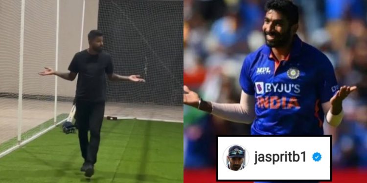 Hardik Pandya imitates Jasprit Bumrah's bowling action