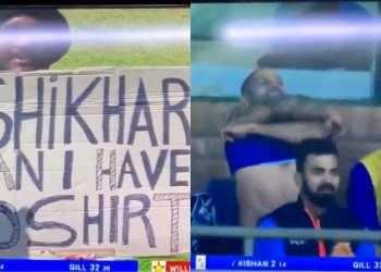 Fan asks Shikhar Dhawan jersey