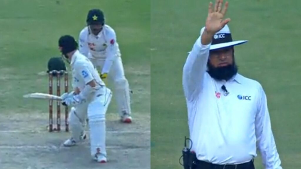 Umpire Aleem Dae awarded 5 penalty runs to NZ.