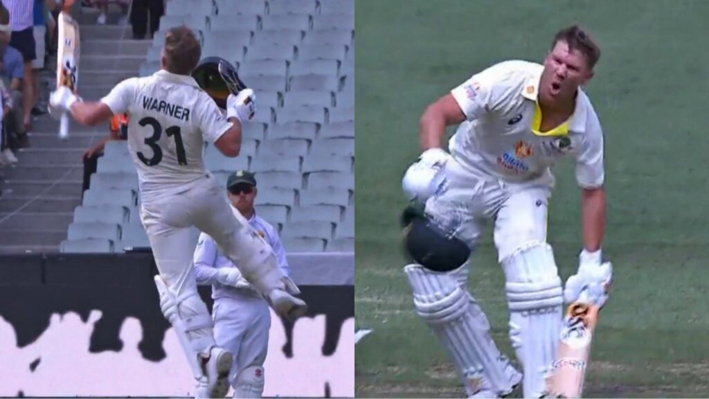 David Warner gets injured while celebrating double century.