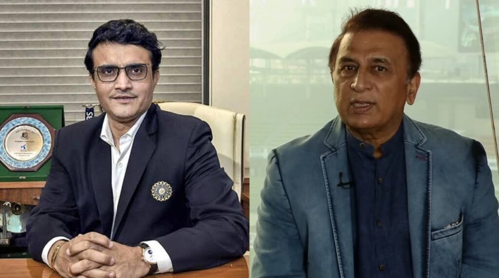 Sourav Ganguly and Sunil Gavaskar