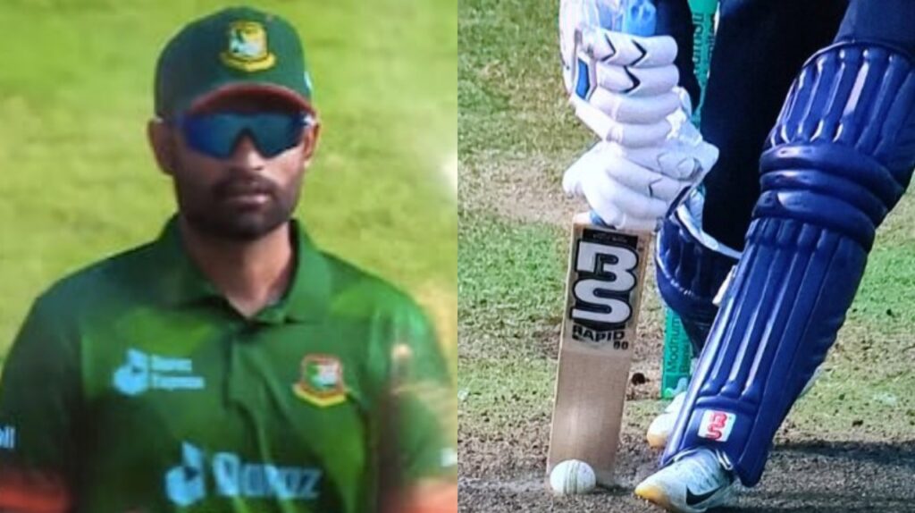 Bangladesh captain Tamim Iqbal takes a terrible DRS call.