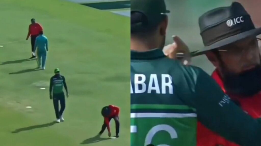 Pakistan gets trolled as Umpires fix wrongly measured 30-yard circle during the match