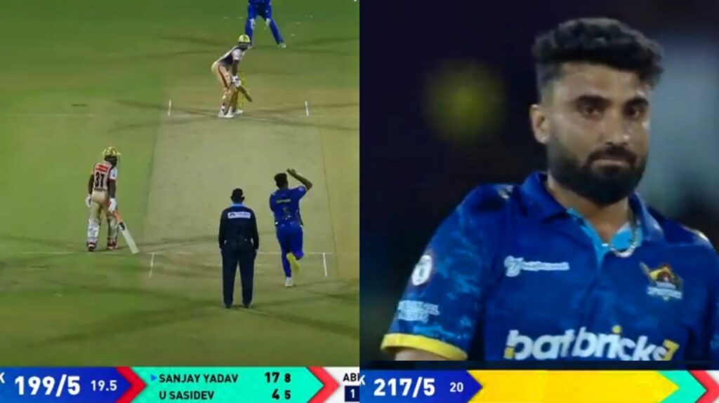 18 runs in 1 ball by TNPL bowler Abhishek Tanwar.