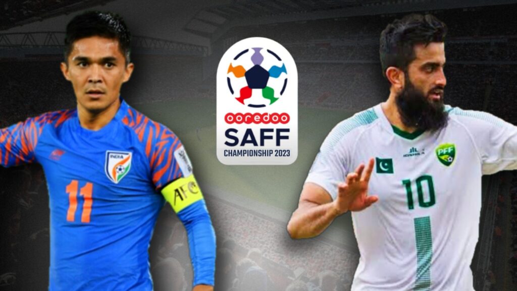 India vs Pakistan in SAFF Football Championship.