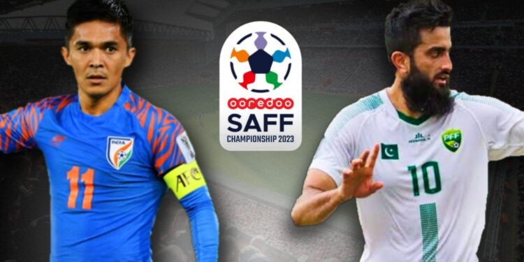 India vs Pakistan in SAFF Football Championship.