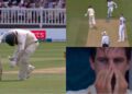Nathan Lyon batted with injured leg