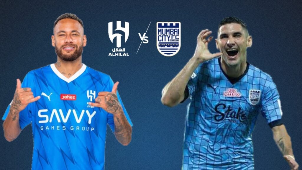 Al Hilal vs Mumbai City FC in AFC Champions League.