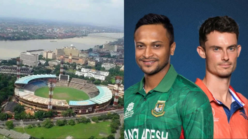 Eden Gardens Ground along with NED and BAN captains.