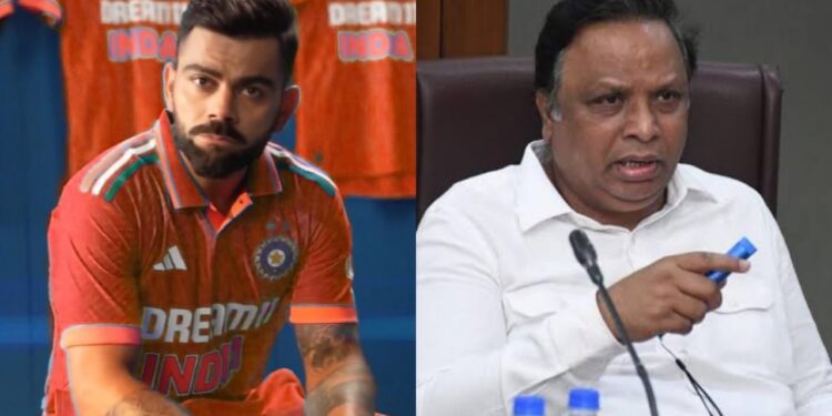 Edited picture of Virat Kohli in Orange Jersey