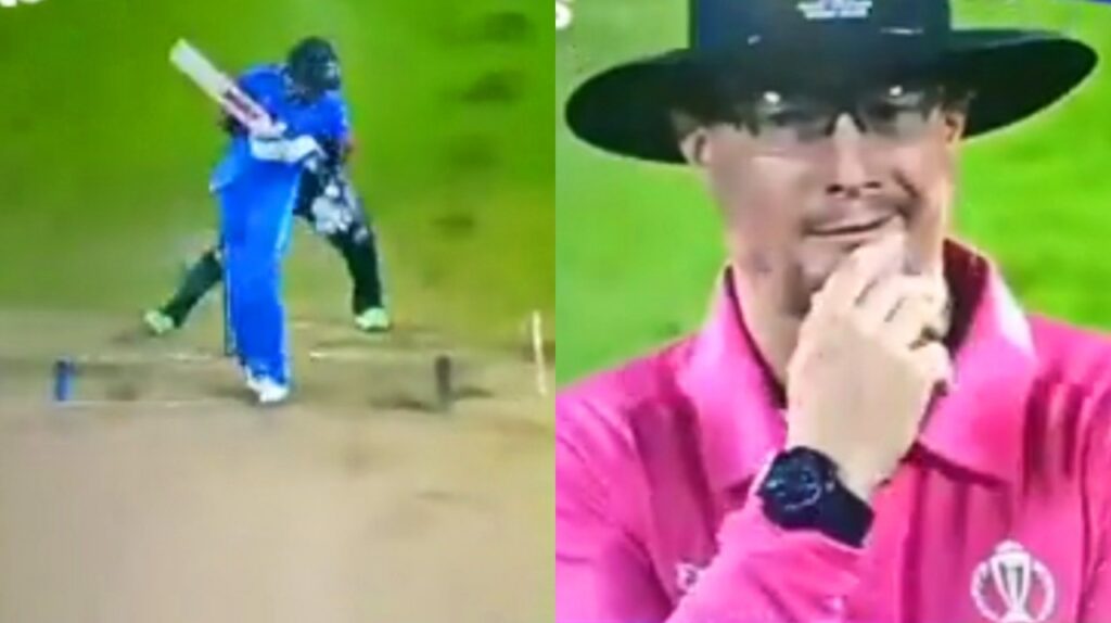 Umpire denies a wide to Virat Kohli