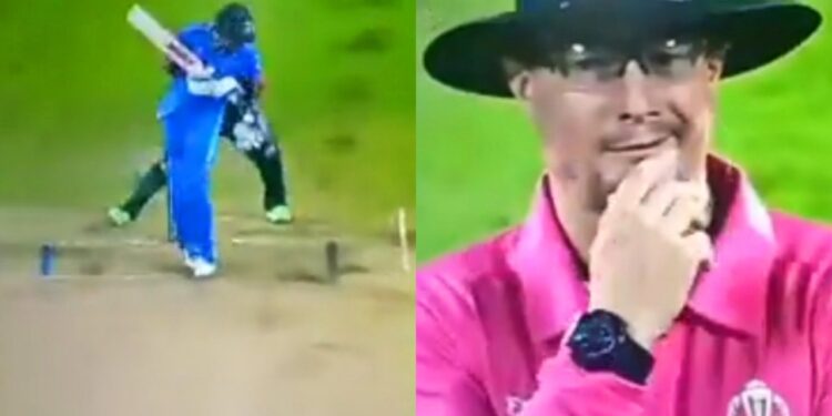 Umpire denies a wide to Virat Kohli