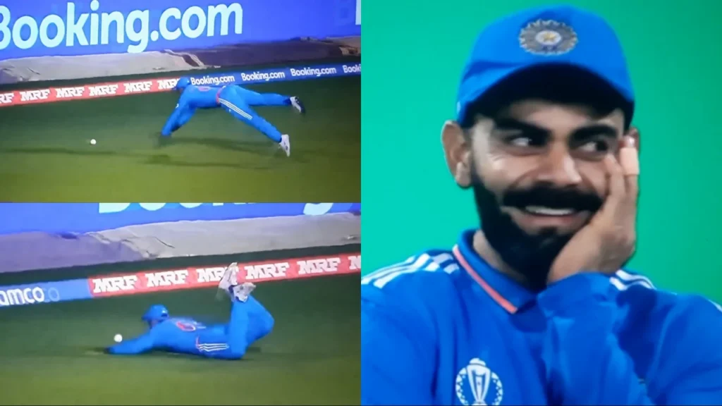 Virat Kohli's reaction to Suryakumar Yadav's dive