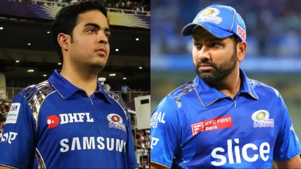 Akash Ambani and Rohit Sharma