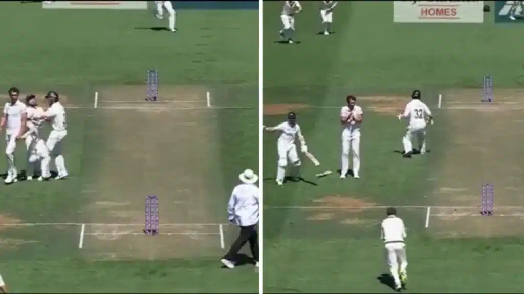 Kane Williamson collided with Will Young