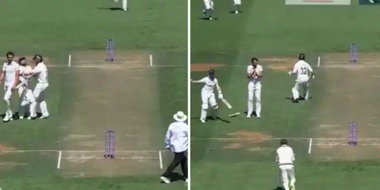 Kane Williamson collided with Will Young