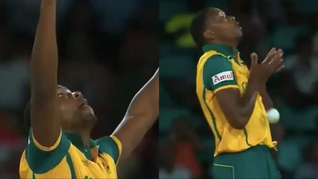 Rabada dropping the catch