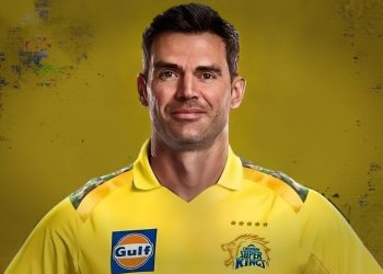 James Anderson in CSK Jersey