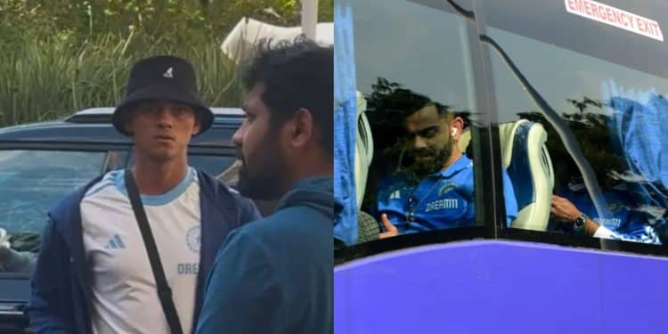 Yashasvi Jaiswal and India Team Bus