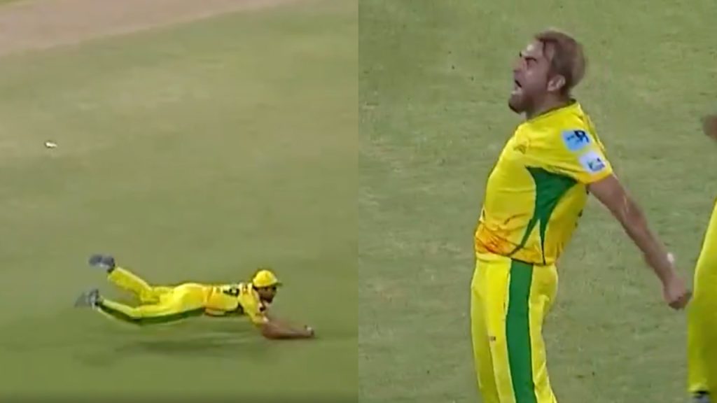 Imran Tahir's catch and celebration