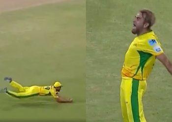 Imran Tahir's catch and celebration