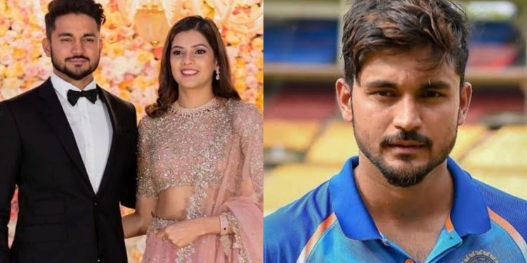 Manish Pandey with wife Arshita Shetty