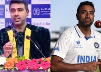 R Ashwin at a Chennai College