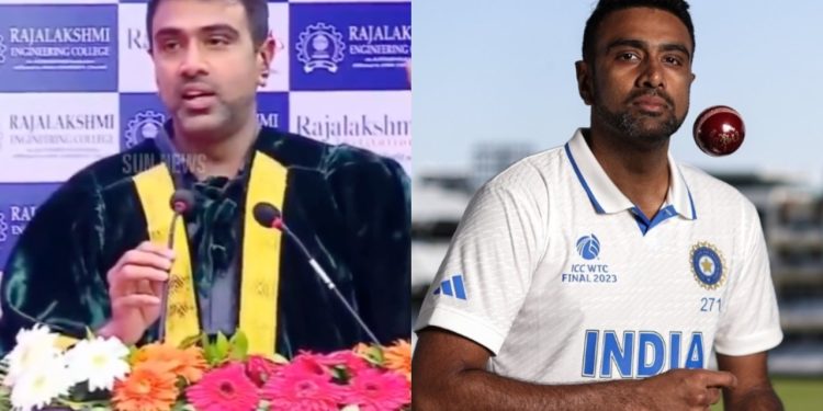 R Ashwin at a Chennai College