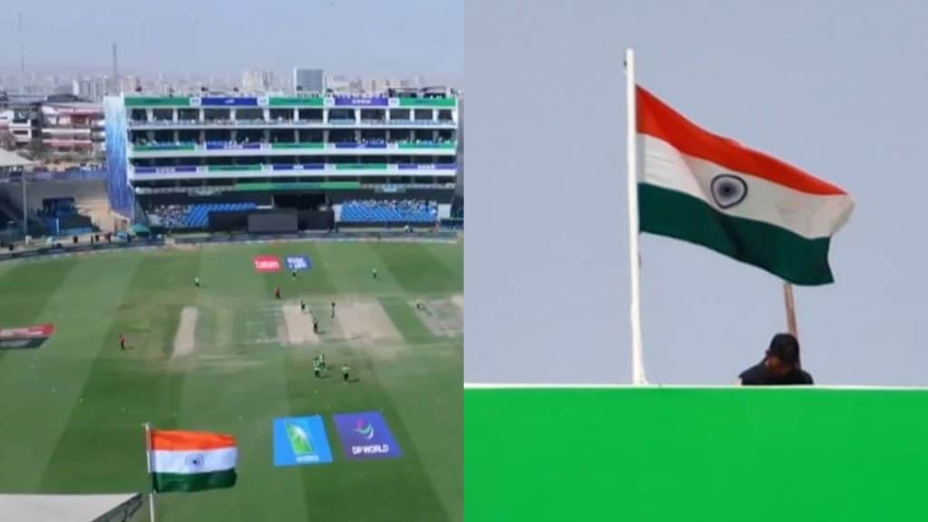 Indian Flag in Karachi Stadium