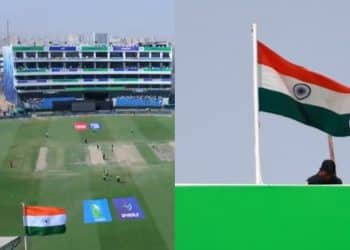 Indian Flag in Karachi Stadium