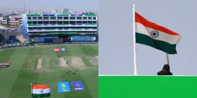 Indian Flag in Karachi Stadium