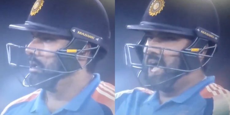 Rohit Sharma yelling at DJ