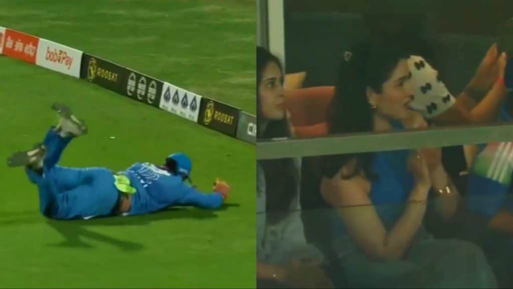 Sara Tendulkar's reaction to Yuvraj Singh's Catch