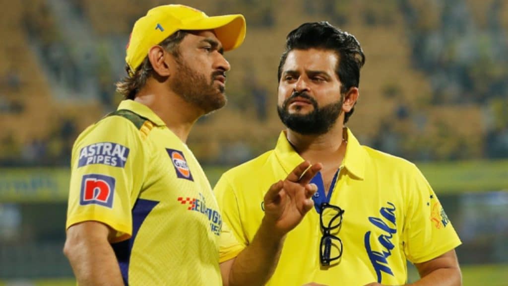 Suresh Raina with MS Dhoni